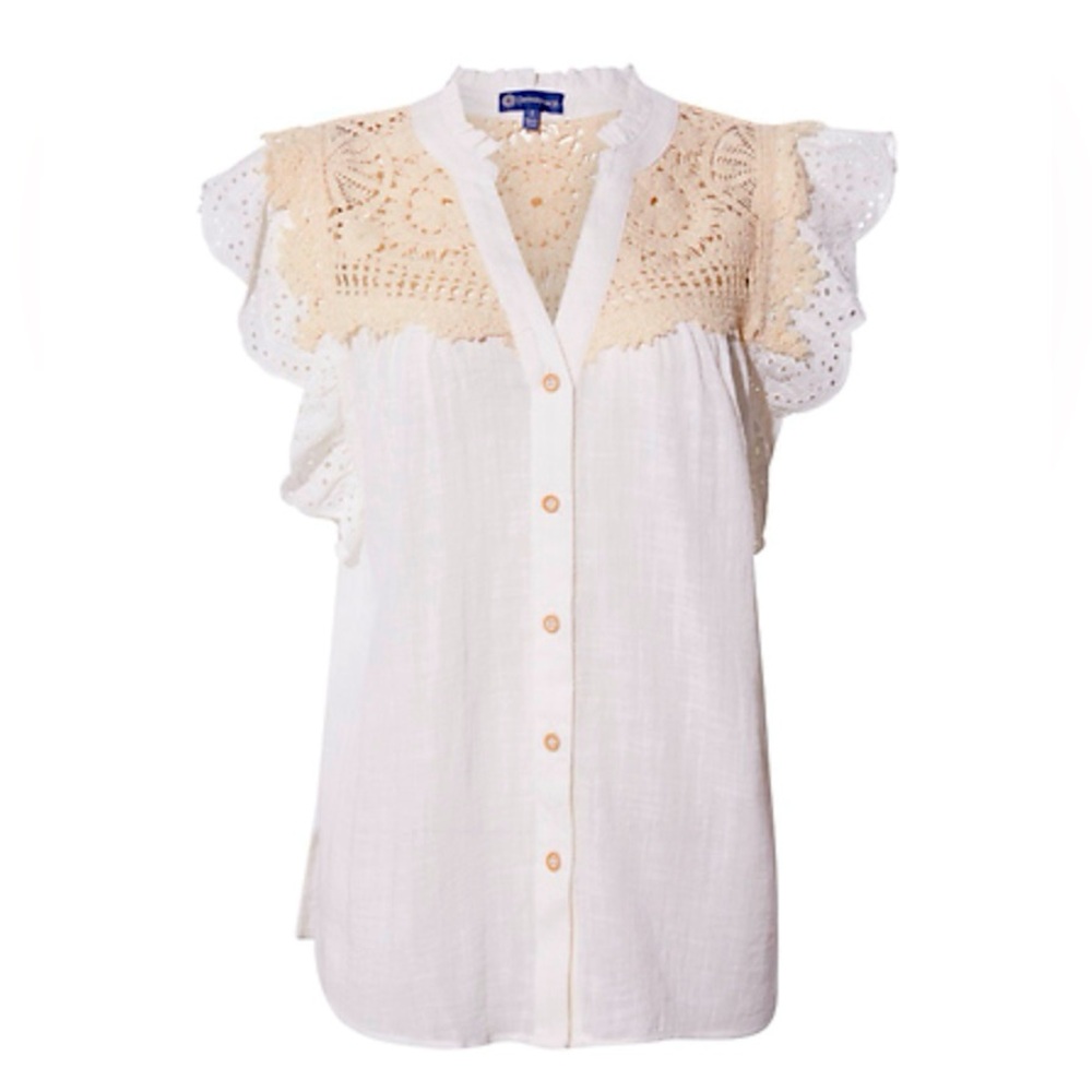 Democracy Crochet Yoke Top